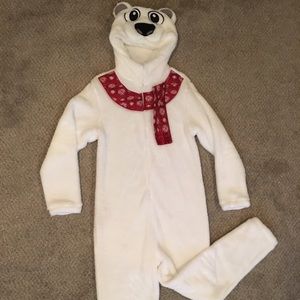 Soft polar bear onesie